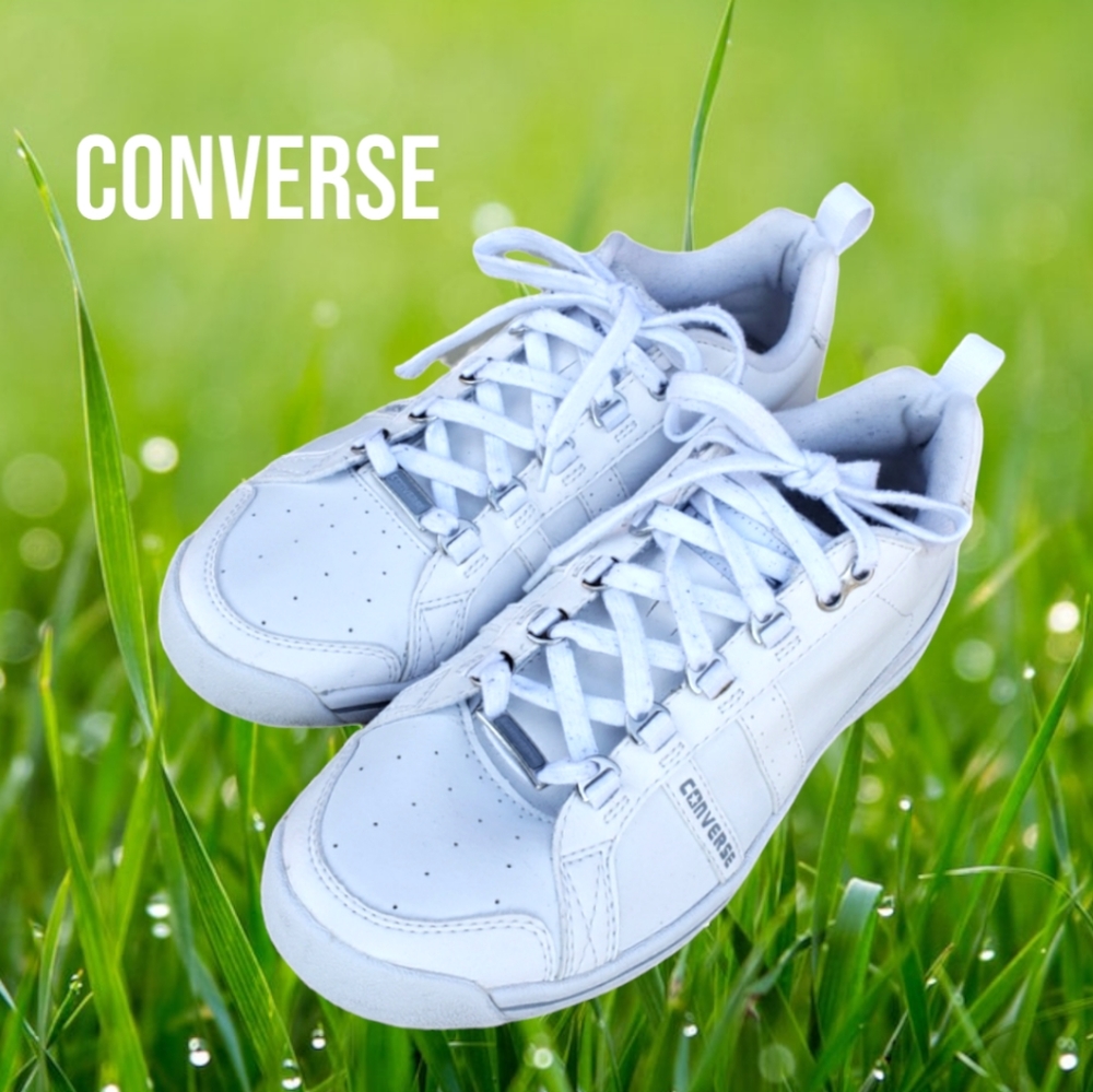 Converse Mens White Leather Sneakers Sz.11.5 - Picture 7 of 7